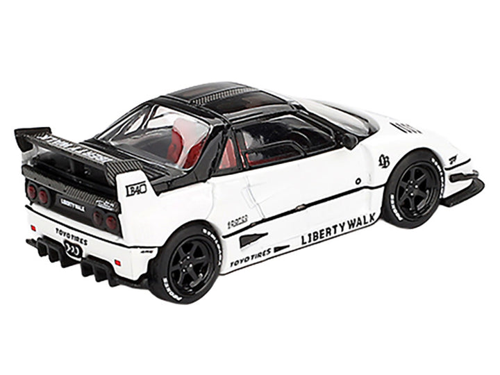 Mazda AZ-1 Liberty Walk LB40 RHD (Right Hand Drive) White with Black Top "2024 Tokyo Auto Salon" Limited Edition 1/64 Diecast Model Car by Mini GT-1