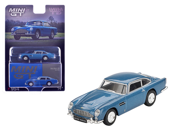 Aston Martin DB5 Sierra Blue Metallic Limited Edition 1/64 Diecast Model Car by Mini GT-3