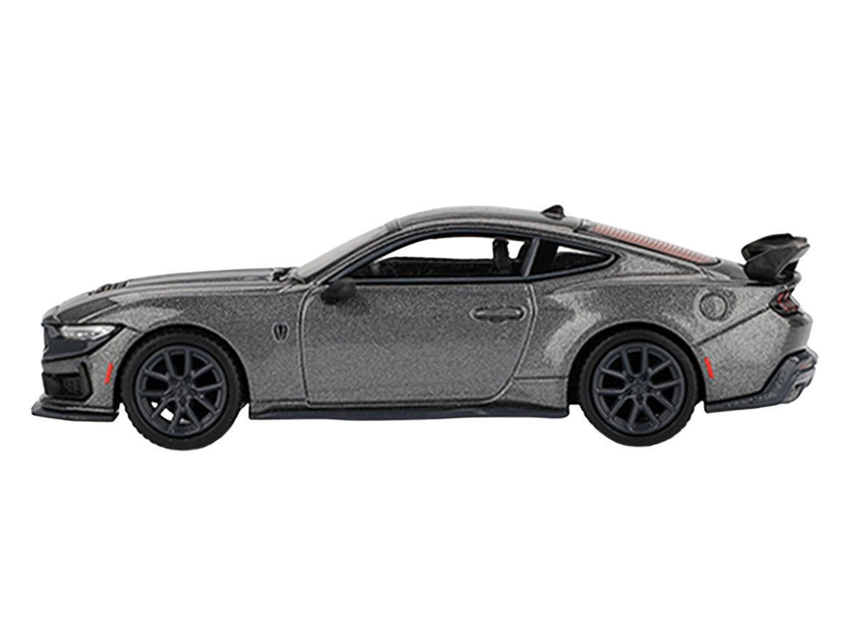 Ford Mustang 2024 Dark Horse Carbonized Gray Metallic Limited Edition 1/64 Diecast Model Car by Mini GT