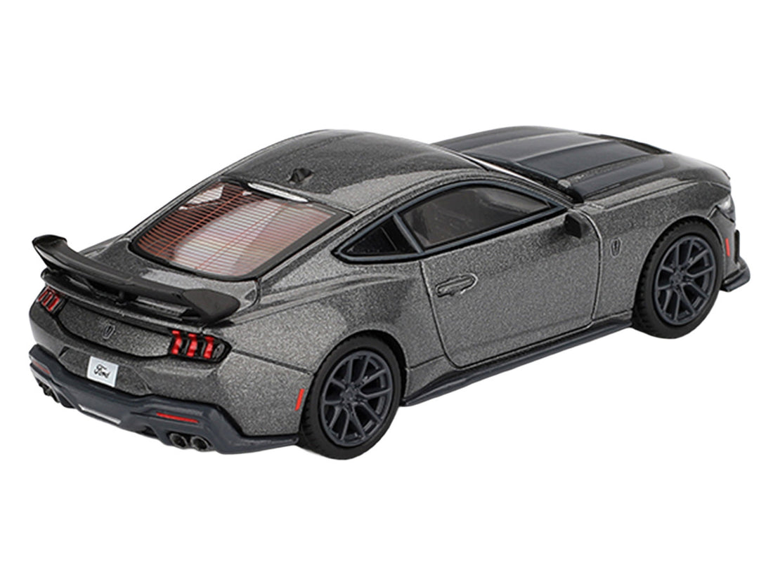 Ford Mustang 2024 Dark Horse Carbonized Gray Metallic Limited Edition 1/64 Diecast Model Car by Mini GT 2