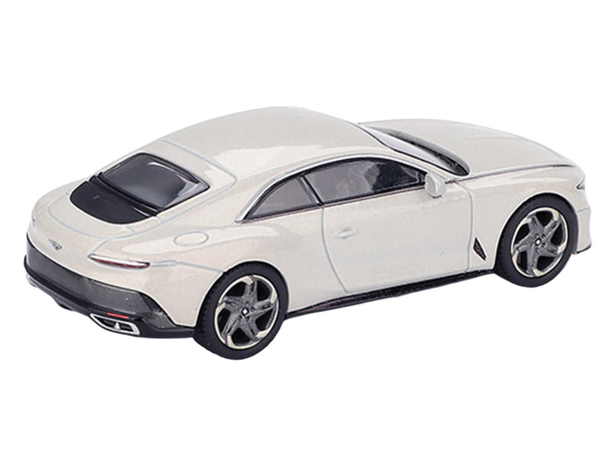 Mini GT Bentley Batur Pearl White Metallic diecast front three-quarter view