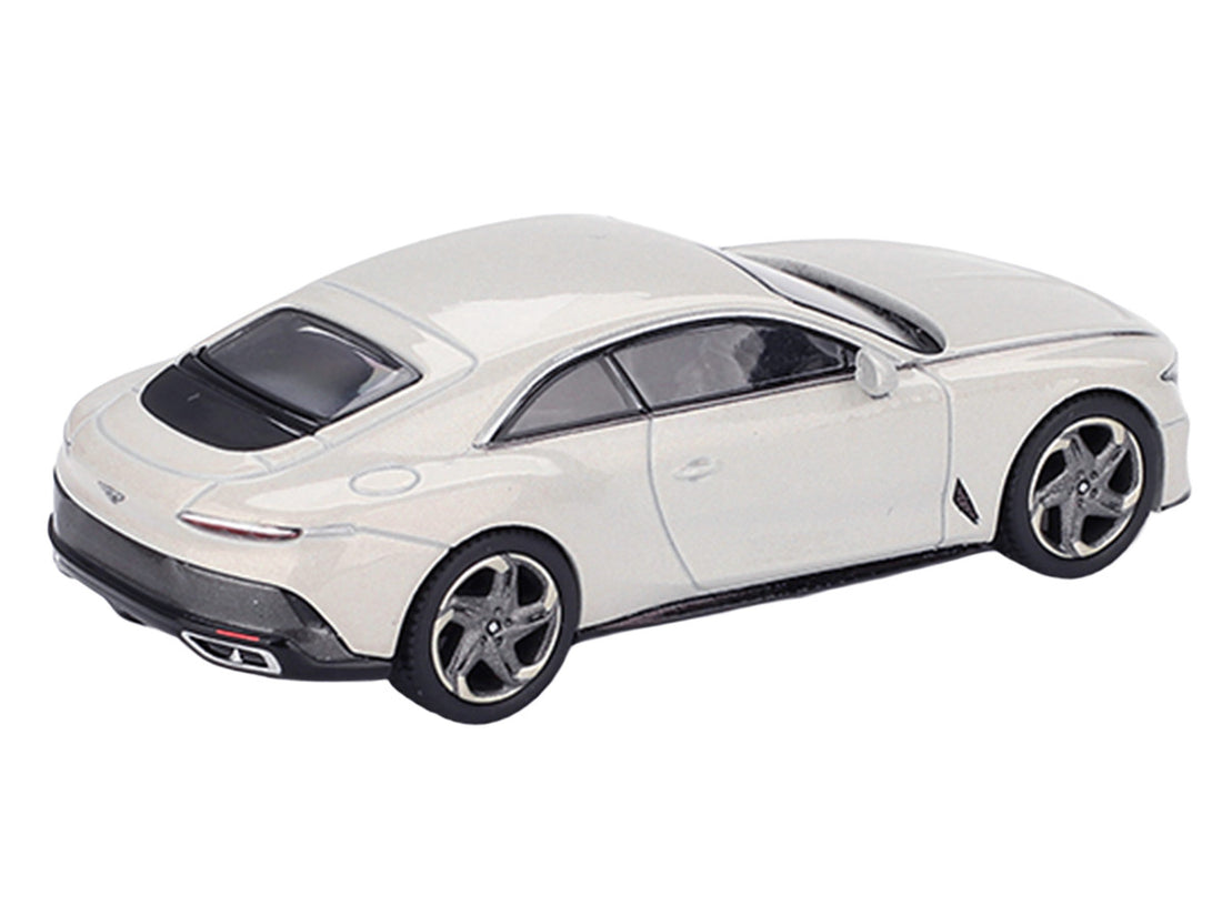 Mini GT Bentley Batur Pearl White Metallic diecast front three-quarter view