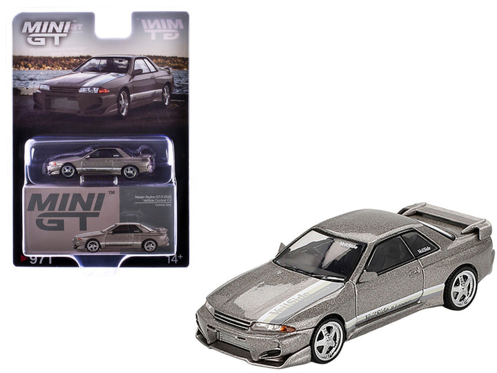 Nissan Skyline GT-R (R32) RHD (Right Hand Drive) "Veilside Combat C-I" Gray Metallic Limited Edition 1/64 Diecast Model Car by Mini GT2