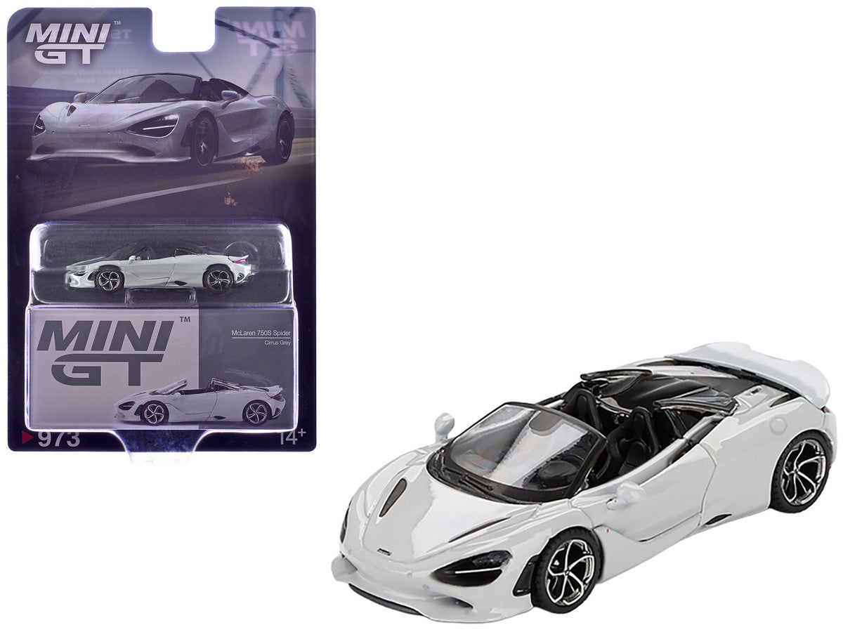 McLaren 750S Spider Cirrus Gray Limited Edition 1/64 Diecast Model Car by Mini GT-2