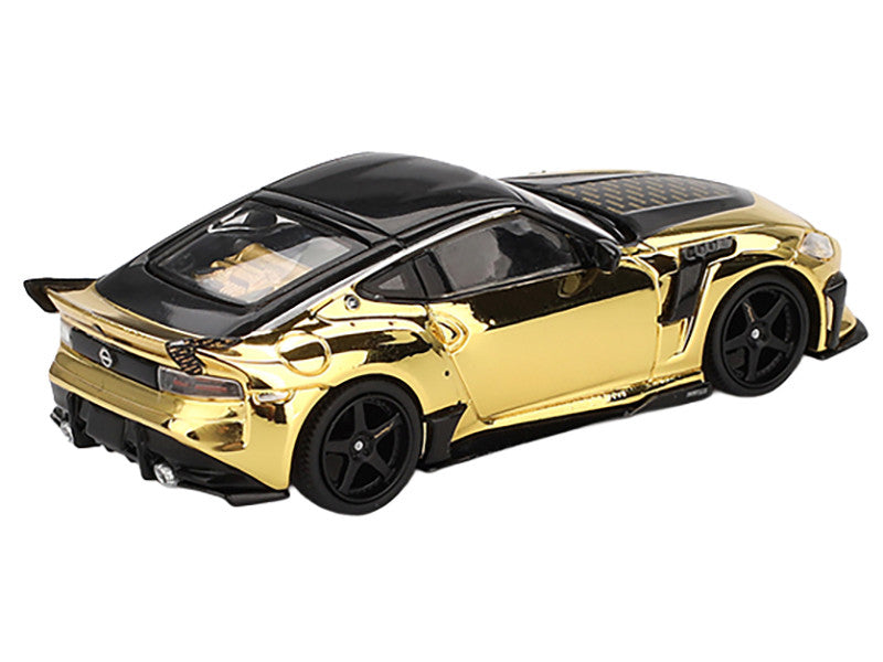 Nissan Z VeilSide FFZ400 Gold Chrome with Black Top Limited Edition 1/64 Diecast Model Car by Mini GT-2