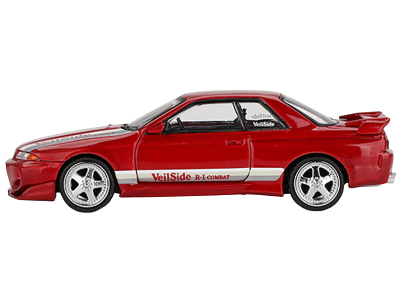 Nissan Skyline GT-R (R32) RHD (Right Hand Drive) "Veilside Combat C-I" Gem Red Metallic Limited Edition 1/64 Diecast Model Car by Mini GT 3