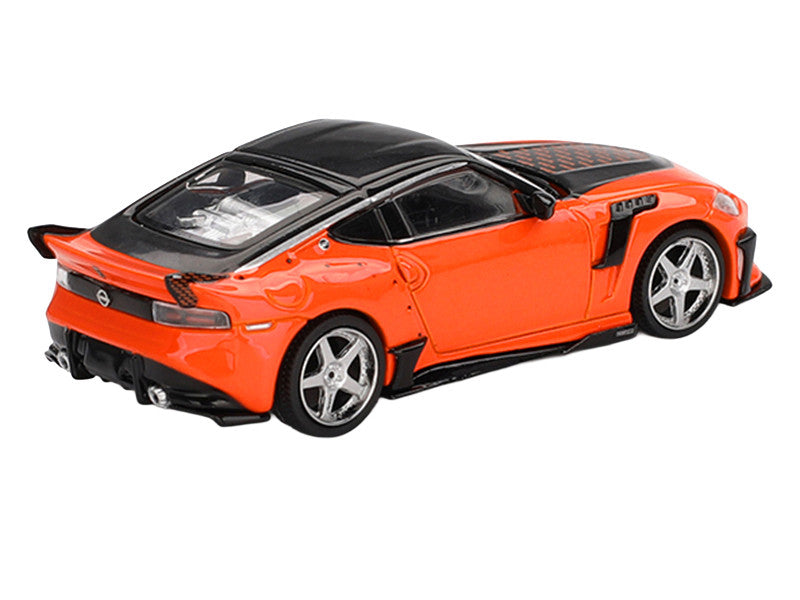 Nissan Z VeilSide FFZ400 Orange with Black Top Limited Edition 1/64 Diecast Model Car by Mini GT 2