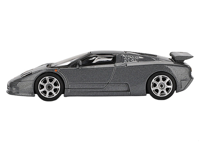 Bugatti EB110 Super Sport Grigio Scuro Dark Gray Metallic Limited Edition 1/64 Diecast Model Car by Mini GT 4