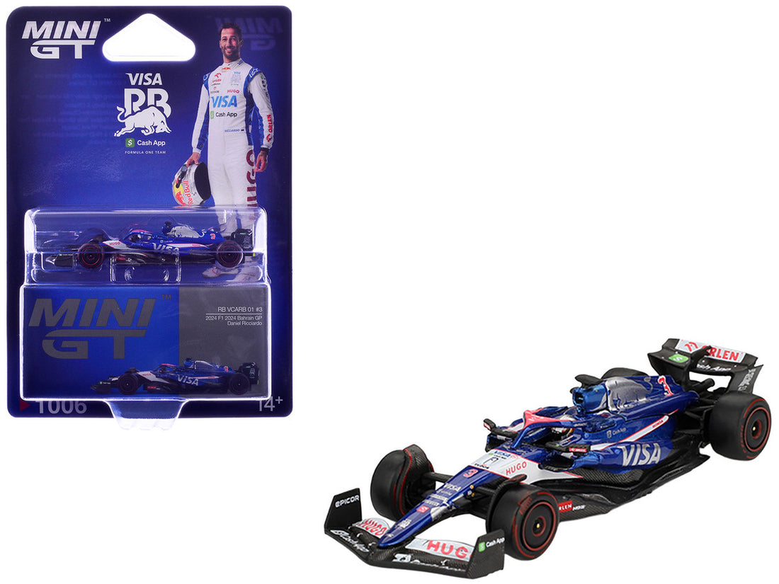 RB VCARB 01 #3 Daniel Ricciardo Formula One F1 "Bahrain GP" (2024) Limited Edition 1/64 Diecast Model Car by Mini GT-3