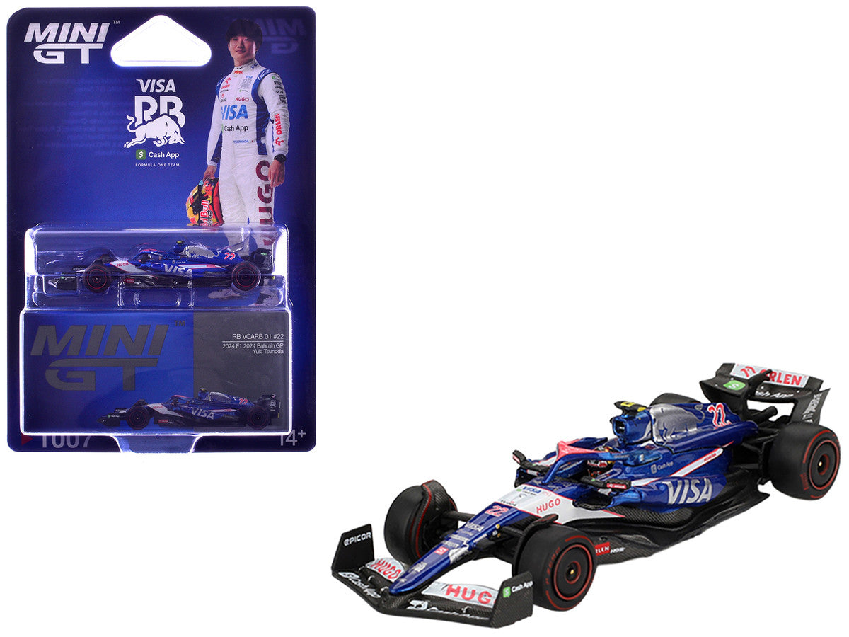 RB VCARB 01 #22 Yuki Tsunoda Formula One F1 "Bahrain GP" (2024) Limited Edition 1/64 Diecast Model Car by Mini GT-3