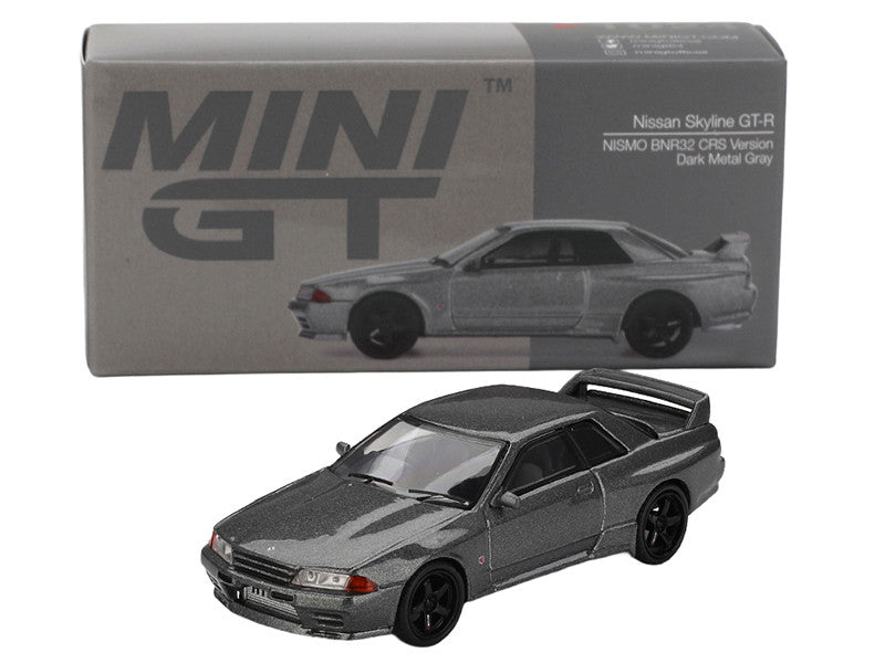 Nissan Skyline GT-R (NISMO BNR32 CRS Version) RHD (Right Hand Drive) Dark Metal Gray Metallic Limited Edition 1/64 Diecast Model Car by Mini GT-2