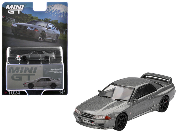 Nissan Skyline GT-R (NISMO BNR32 CRS Version) RHD (Right Hand Drive) Dark Metal Gray Metallic Limited Edition 1/64 Diecast Model Car by Mini GT-3