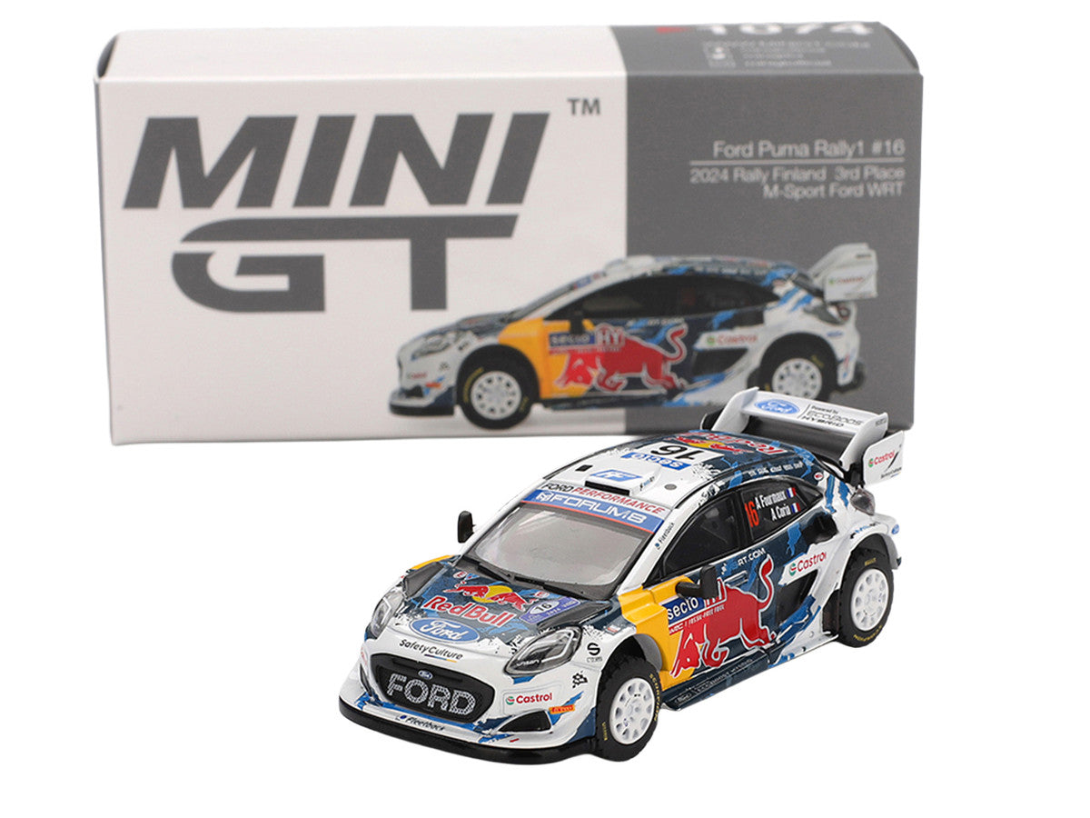Ford Puma Rally1 #16 Adrien Fourmaux - Alexandre Coria "M-Sport Ford WRT" 3rd Place "Rally Finland" (2024) Limited Edition 1/64 Diecast Model Car by Mini GT 2