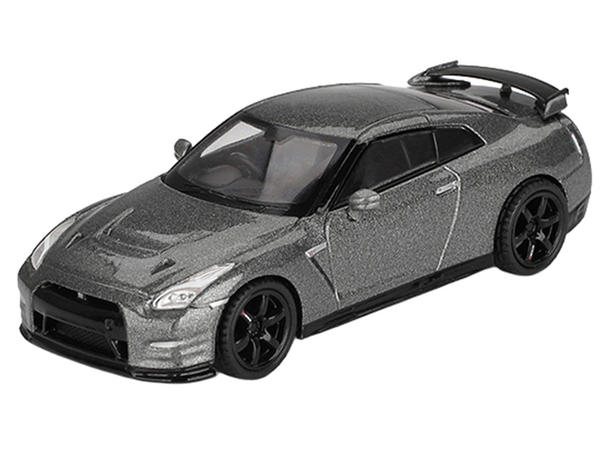 Nissan GT-R Nismo R35 CRS Version RHD (Right Hand Drive) Dark Metal Gray Metallic Limited Edition 1/64 Diecast Model Car by Mini GT 2