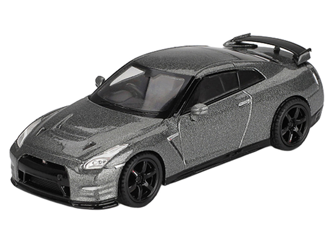Nissan GT-R Nismo R35 CRS Version RHD (Right Hand Drive) Dark Metal Gray Metallic Limited Edition 1/64 Diecast Model Car by Mini GT 2