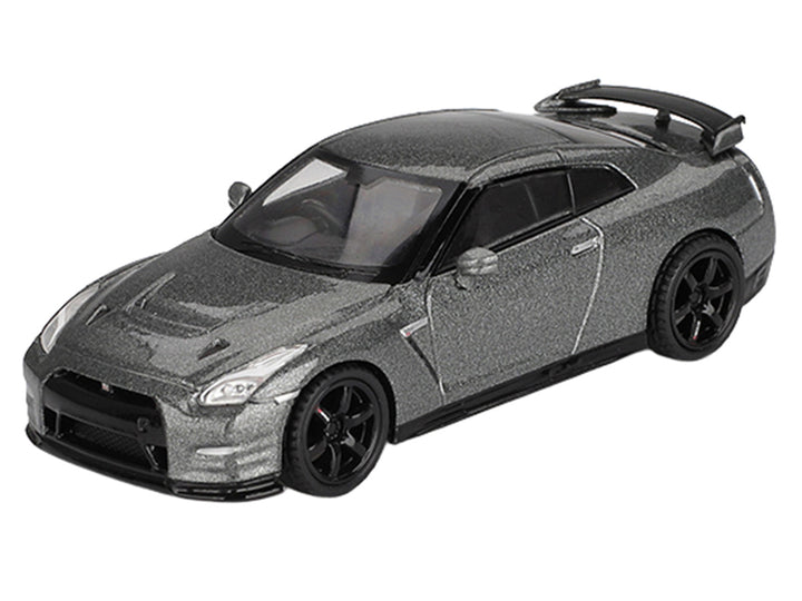 Nissan GT-R Nismo R35 CRS Version RHD (Right Hand Drive) Dark Metal Gray Metallic Limited Edition 1/64 Diecast Model Car by Mini GT 2