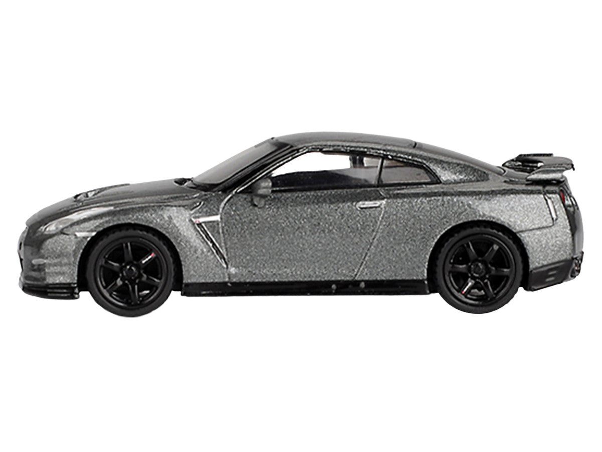 Nissan GT-R Nismo R35 CRS Version RHD (Right Hand Drive) Dark Metal Gray Metallic Limited Edition 1/64 Diecast Model Car by Mini GT 3