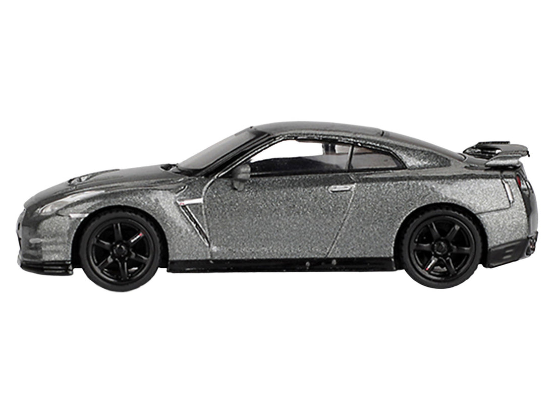 Nissan GT-R Nismo R35 CRS Version RHD (Right Hand Drive) Dark Metal Gray Metallic Limited Edition 1/64 Diecast Model Car by Mini GT 3