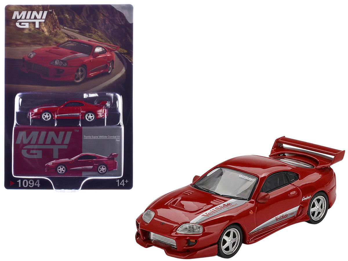 Toyota Supra "VeilSide Combat V-I" Red Limited Edition 1/64 Diecast Model Car by Mini GT-3