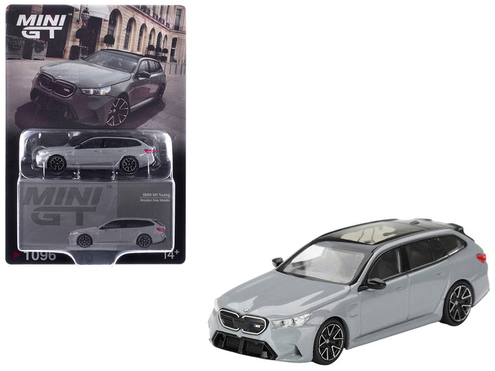 BMW M5 Touring Brooklyn Gray Metallic with Sunroof 1/64 Diecast Model Car by Mini GT-3