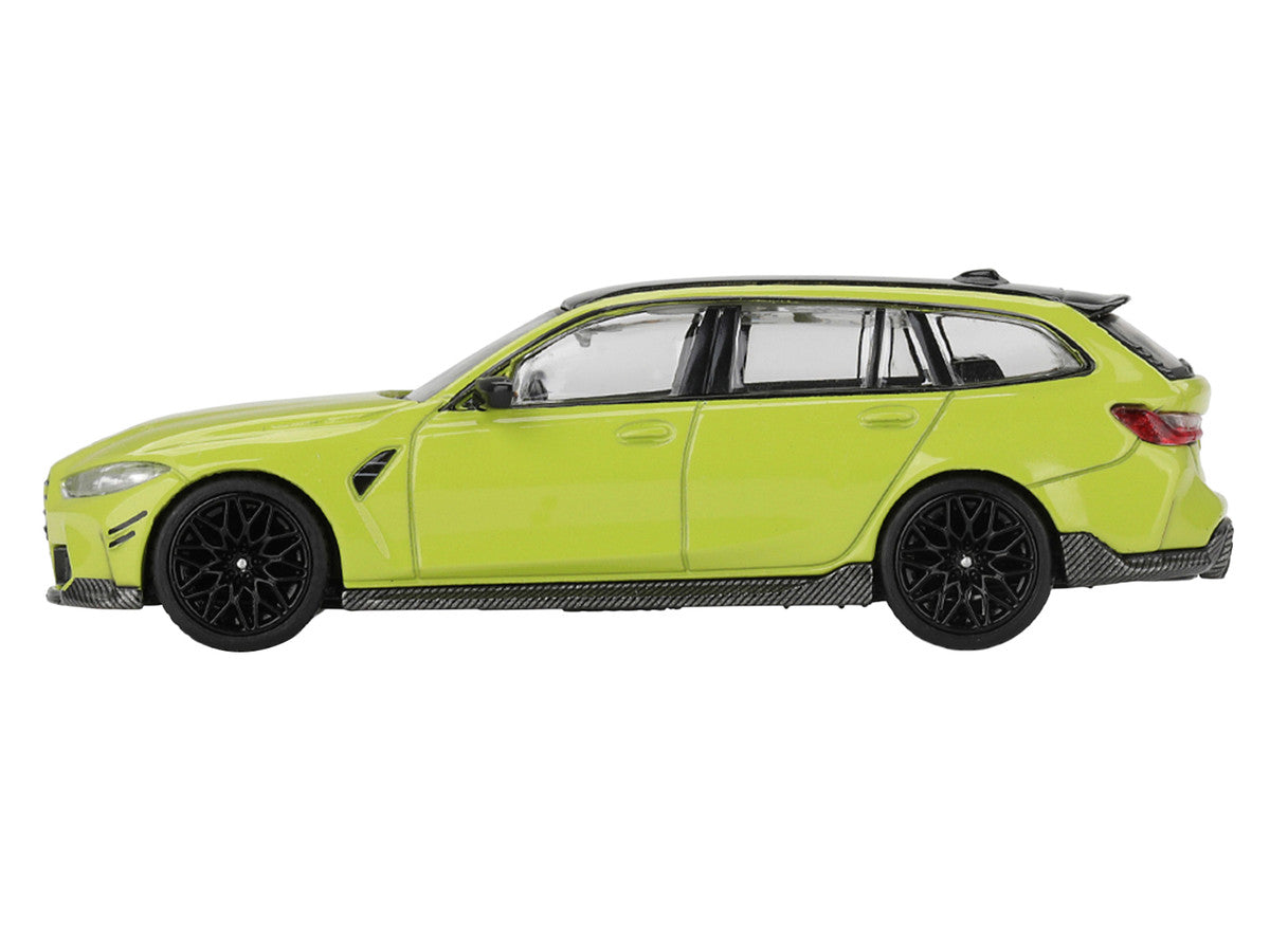 BMW M3 M Performance Touring Sao Paulo Yellow with Black Top Limited Edition 1/64 Diecast Model Car by Mini GT-1