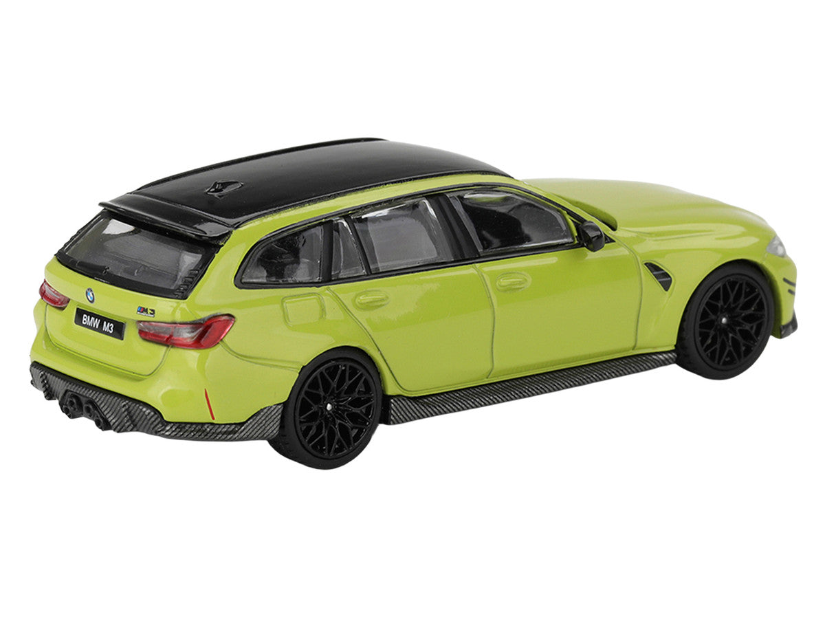 BMW M3 M Performance Touring Sao Paulo Yellow with Black Top Limited Edition 1/64 Diecast Model Car by Mini GT-0