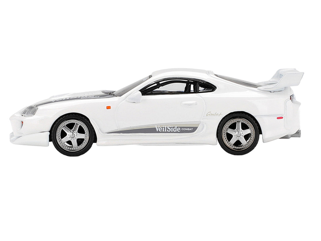Toyota Supra VeilSide Combat V-II white 1:64 Mini GT diecast car