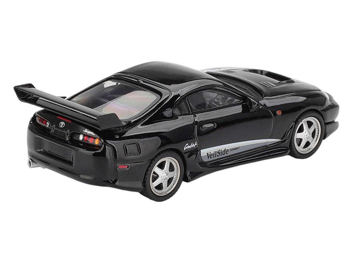 Toyota Supra VeilSide Combat V-II black rear view Mini GT model