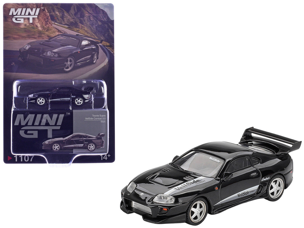 Toyota Supra VeilSide Combat V-II black 1:64 Mini GT diecast car