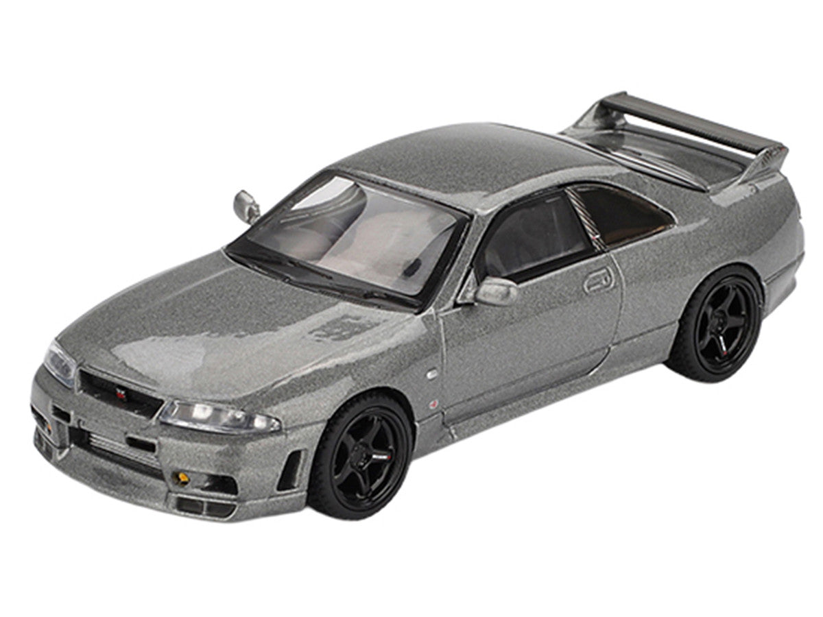 Nissan Skyline GT-R (NISMO BCNR33 CRS Version) RHD (Right Hand Drive) Dark Metal Gray Metallic Limited Edition 1/64 Diecast Model Car by Mini GT-1