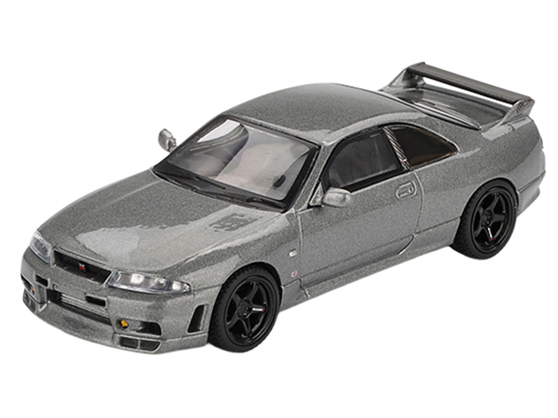 Nissan Skyline GT-R (NISMO BCNR33 CRS Version) RHD (Right Hand Drive) Dark Metal Gray Metallic Limited Edition 1/64 Diecast Model Car by Mini GT-1