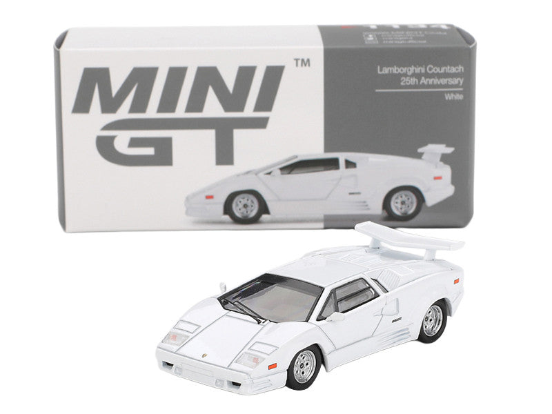 Lamborghini Countach "25th Anniversary" White Limited Edition 1/64 Diecast Model Car by Mini GT 3