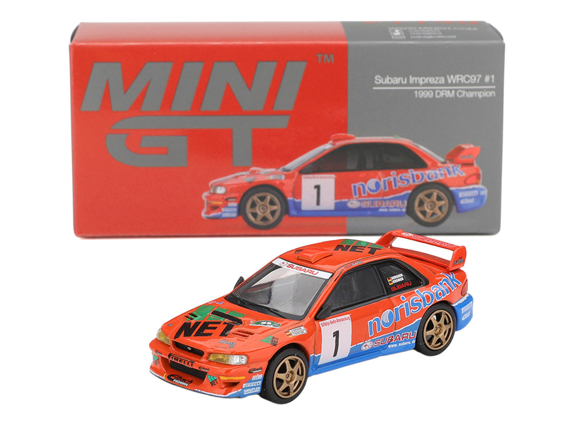 Subaru Impreza WRC97 #1 Armin Kremer - Fred Berssen Champion "Deutsche Rallye Meisterschaft (DRM)" (1999) Limited Edition 1/64 Diecast Model Car by Mini GT 3