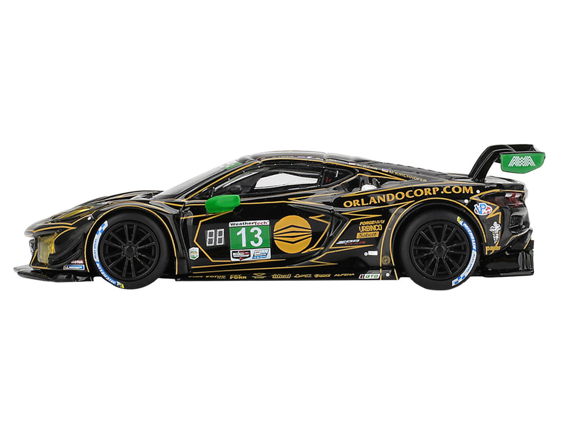 Chevrolet Corvette Z06 GT3.R #13 Matt Bell - Orey Fidani - Lars Kern - Marvin Kirchhofer "AWA" GTD Class Winner IMSA "24 Hours of Daytona" (2025) 1/64 Diecast Model Car by Mini GT-0