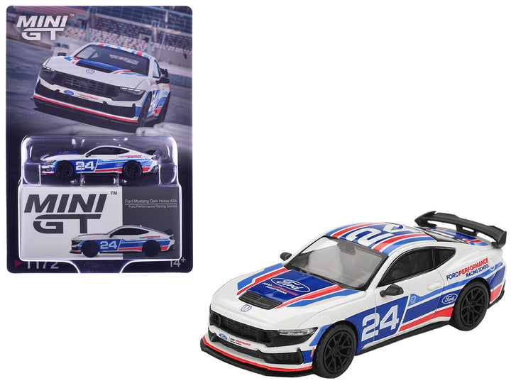 Ford Mustang Dark Horse #24 Ford Performance Racing School 1:64 diecast by Mini GT