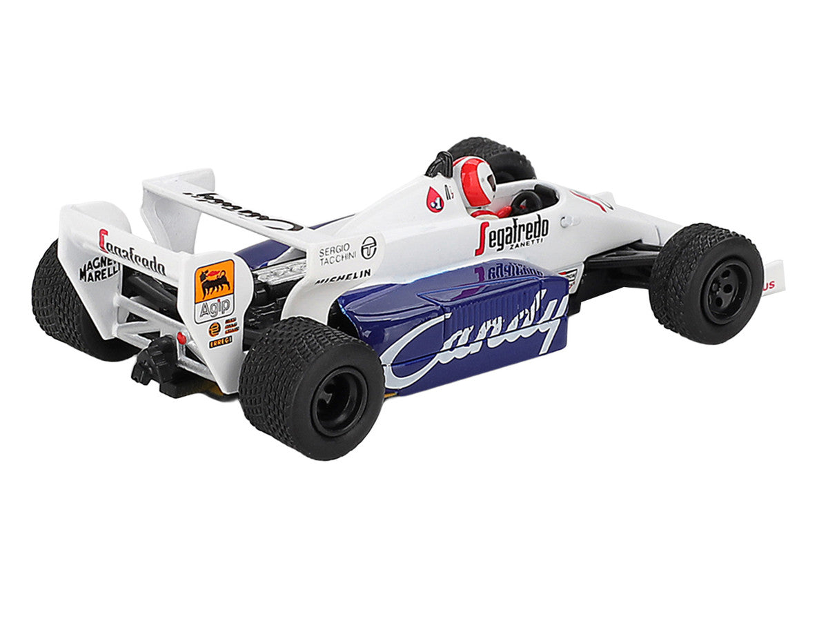 Mini GT Toleman TG184 Johnny Cecotto Monaco GP rear three-quarter view