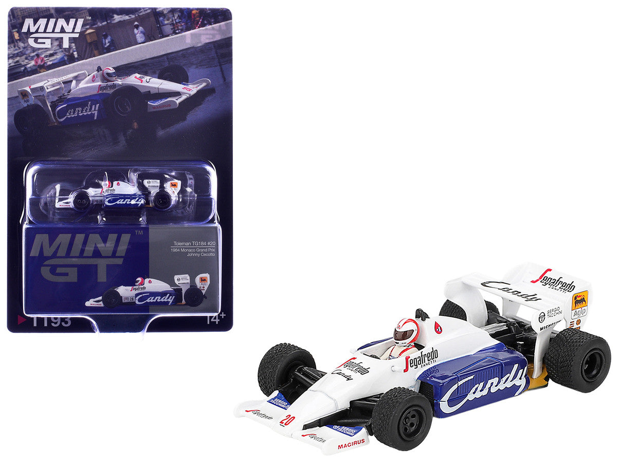 Toleman TG184 #20 Johnny Cecotto 1984 Monaco GP 1:64 Mini GT diecast model