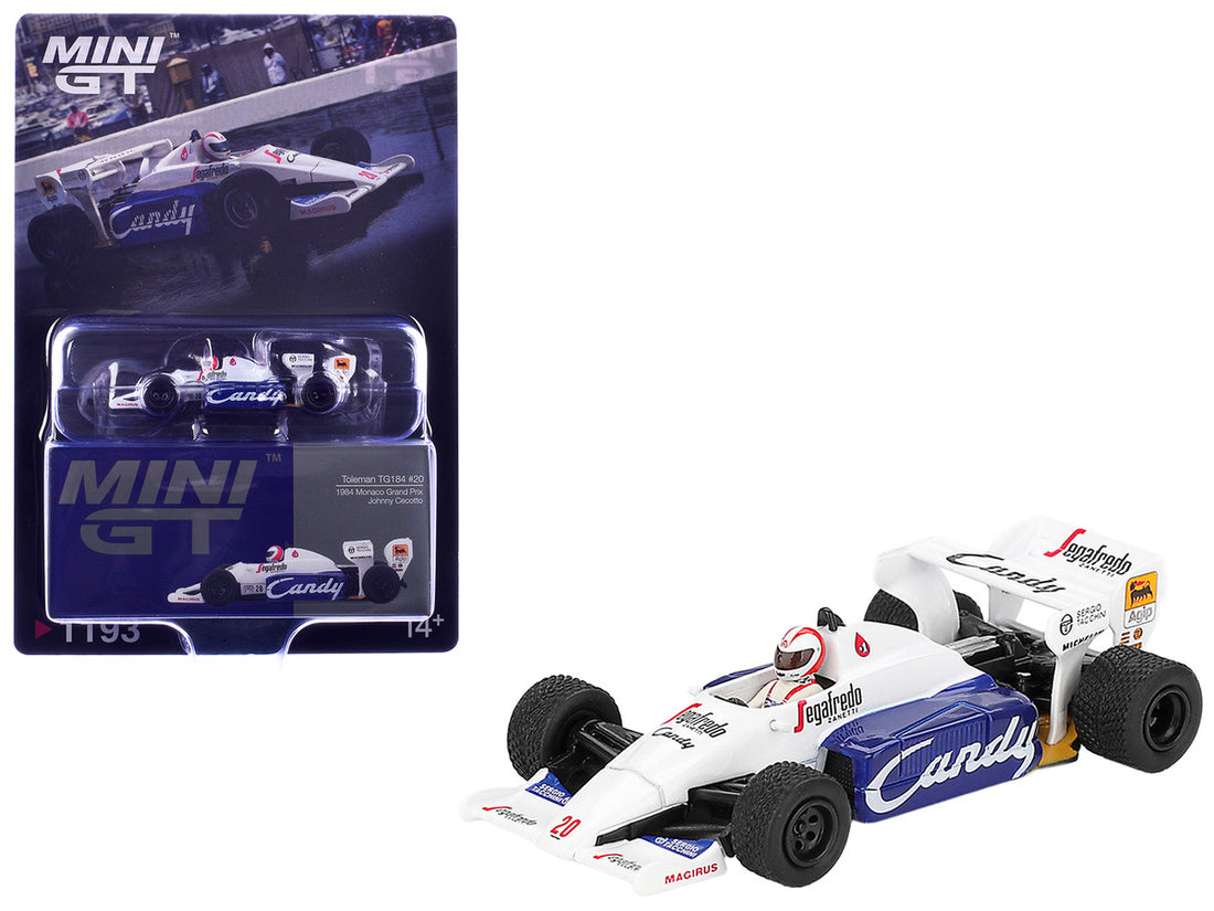 Toleman TG184 #20 Johnny Cecotto 1984 Monaco GP 1:64 Mini GT diecast model