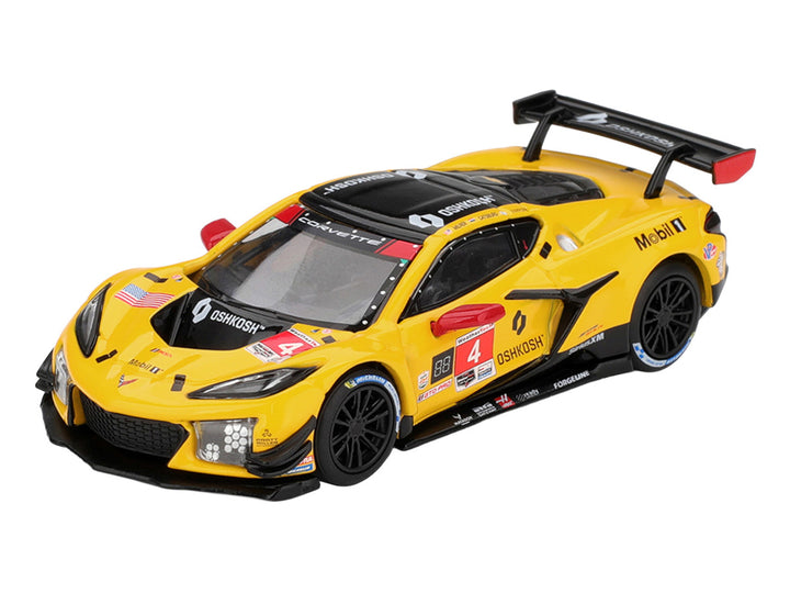 Corvette Z06 GT3.R #4 yellow 2025 Daytona Mini GT front view