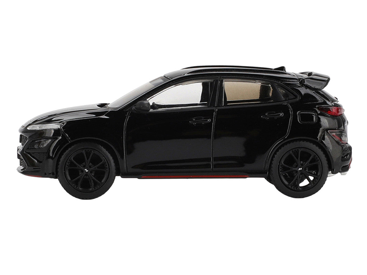 Mini GT Hyundai Kona N Phantom Black 1:64 diecast model side profile