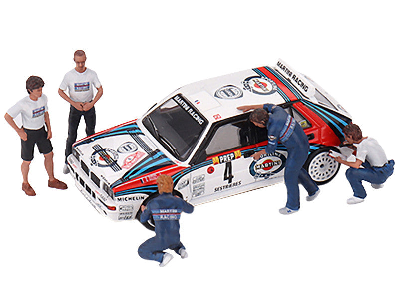 "Martini Racing WRC" 5 Piece Figure Set for 1/64 scale models by Mini GT-1