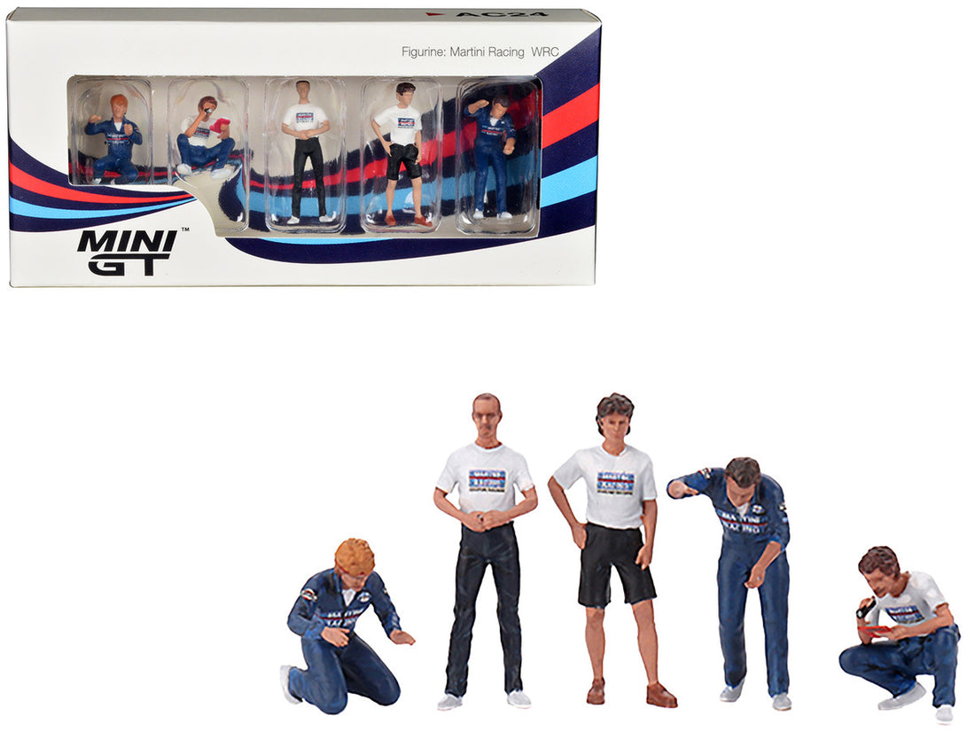 "Martini Racing WRC" 5 Piece Figure Set for 1/64 scale models by Mini GT-0