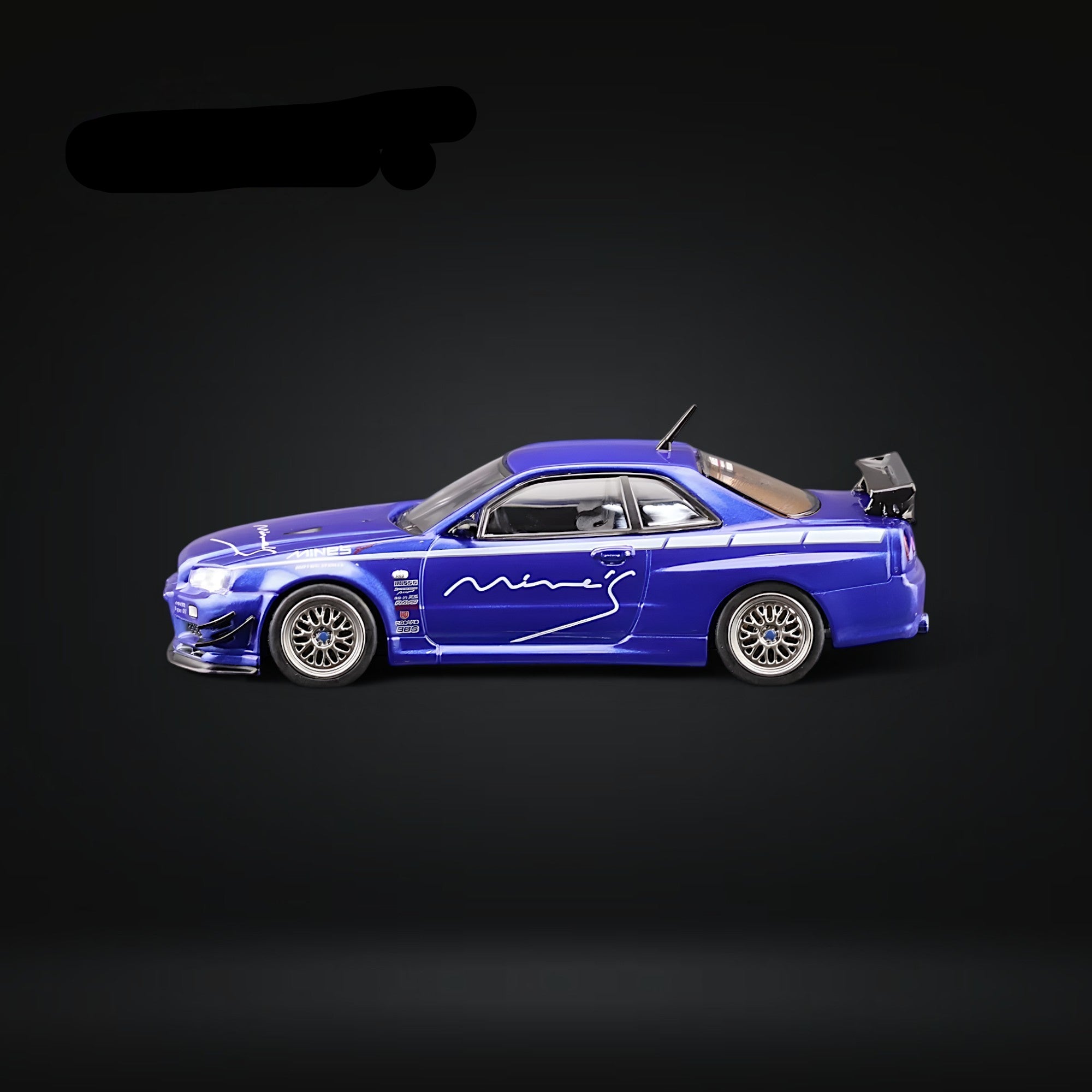 Nissan Skyline GT-R R34 V-SPEC MINE'S BLUE 1:64 by Inno64 2