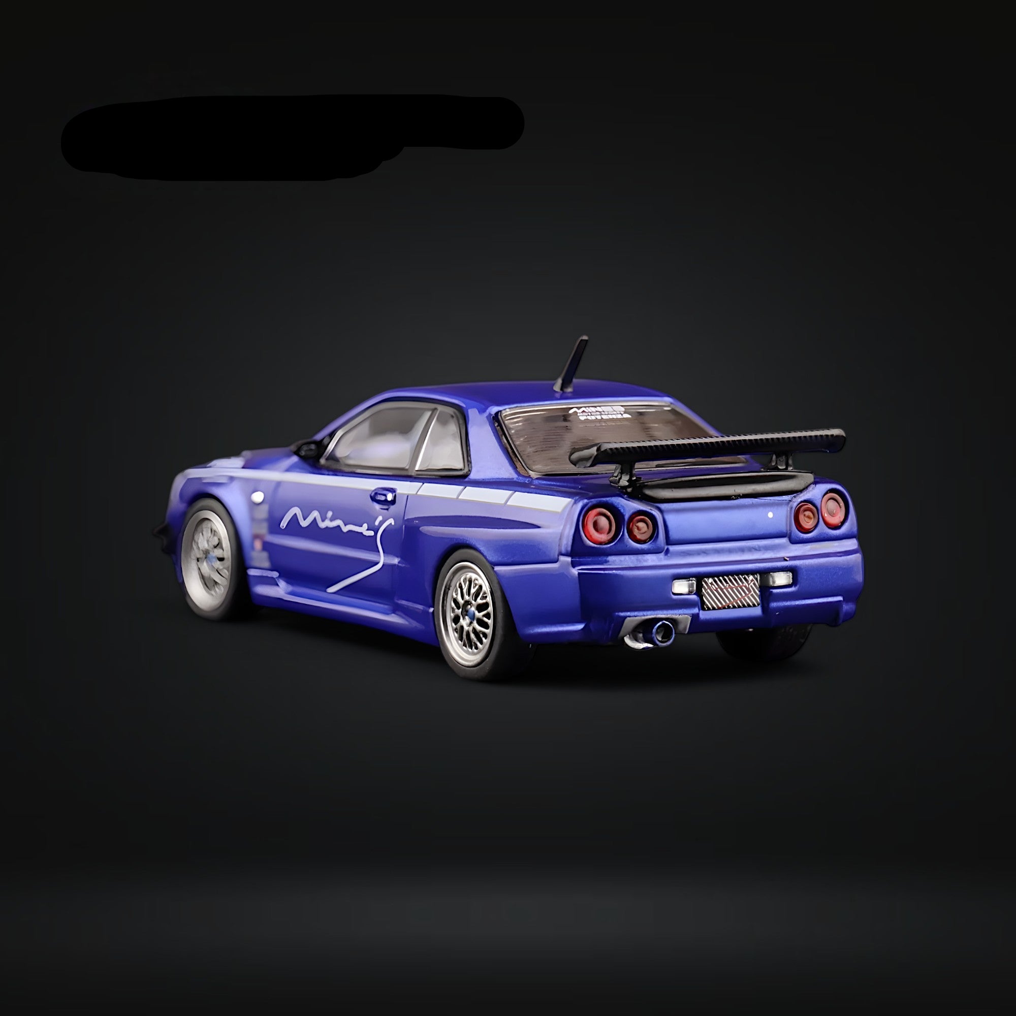 Nissan Skyline GT-R R34 V-SPEC MINE'S BLUE 1:64 by Inno64 3