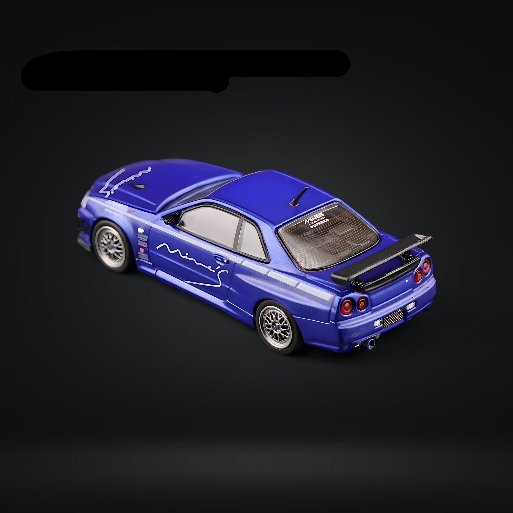 Nissan Skyline GT-R R34 V-SPEC MINE'S BLUE 1:64 by Inno64 4