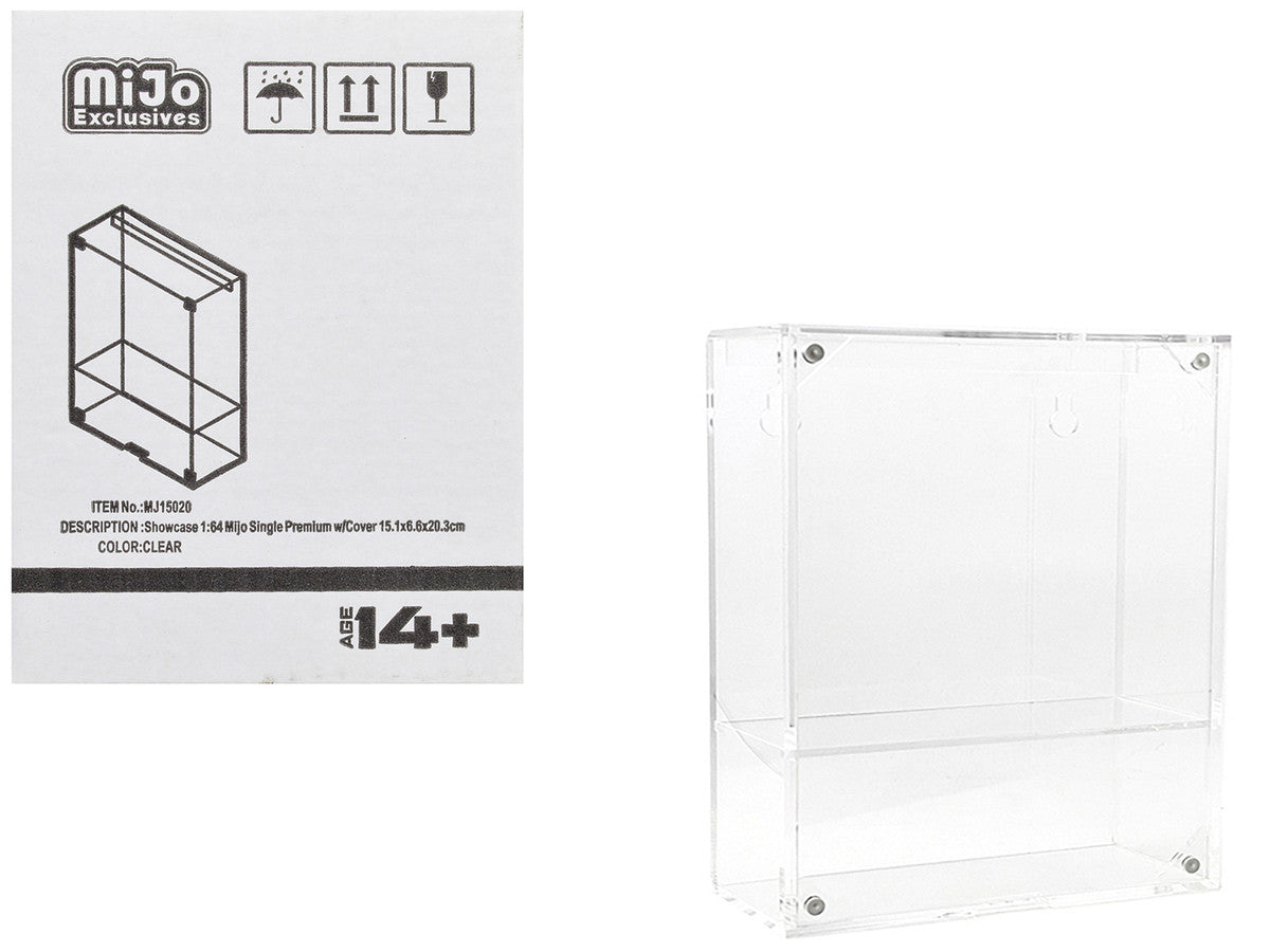 Showcase Premium Collector Single Display Case with Shelf "Mijo Exclusives" for 1/64 Scale Models-0