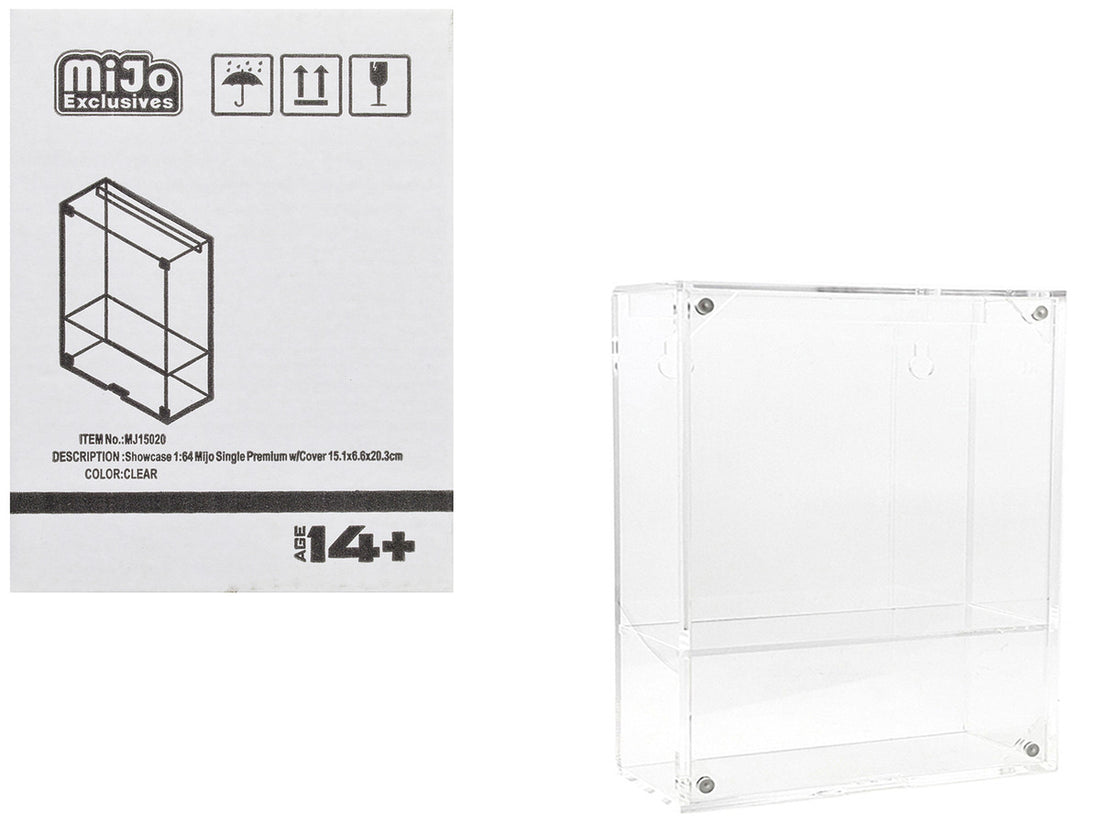 Showcase Premium Collector Single Display Case with Shelf "Mijo Exclusives" for 1/64 Scale Models-0