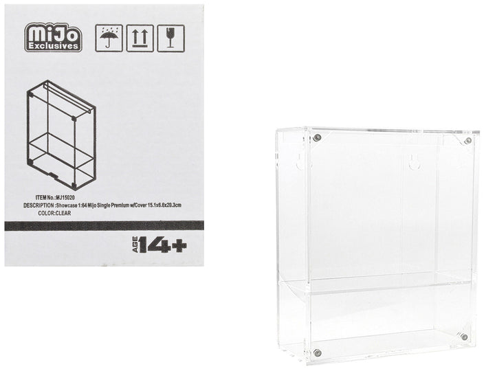 Showcase Premium Collector Single Display Case with Shelf "Mijo Exclusives" for 1/64 Scale Models-0