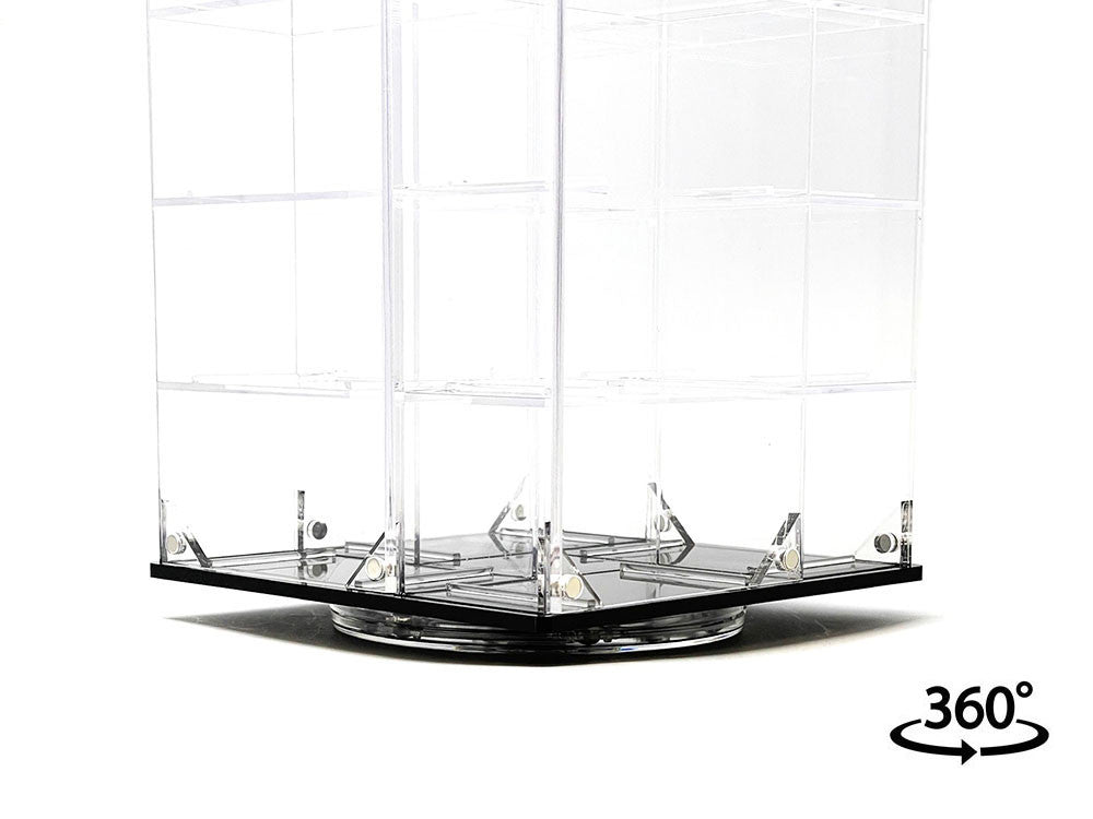 Showcase 24 Car Display Desktop Spinner with Cover "Mijo Exclusives" for 1/64 Scale Models-2