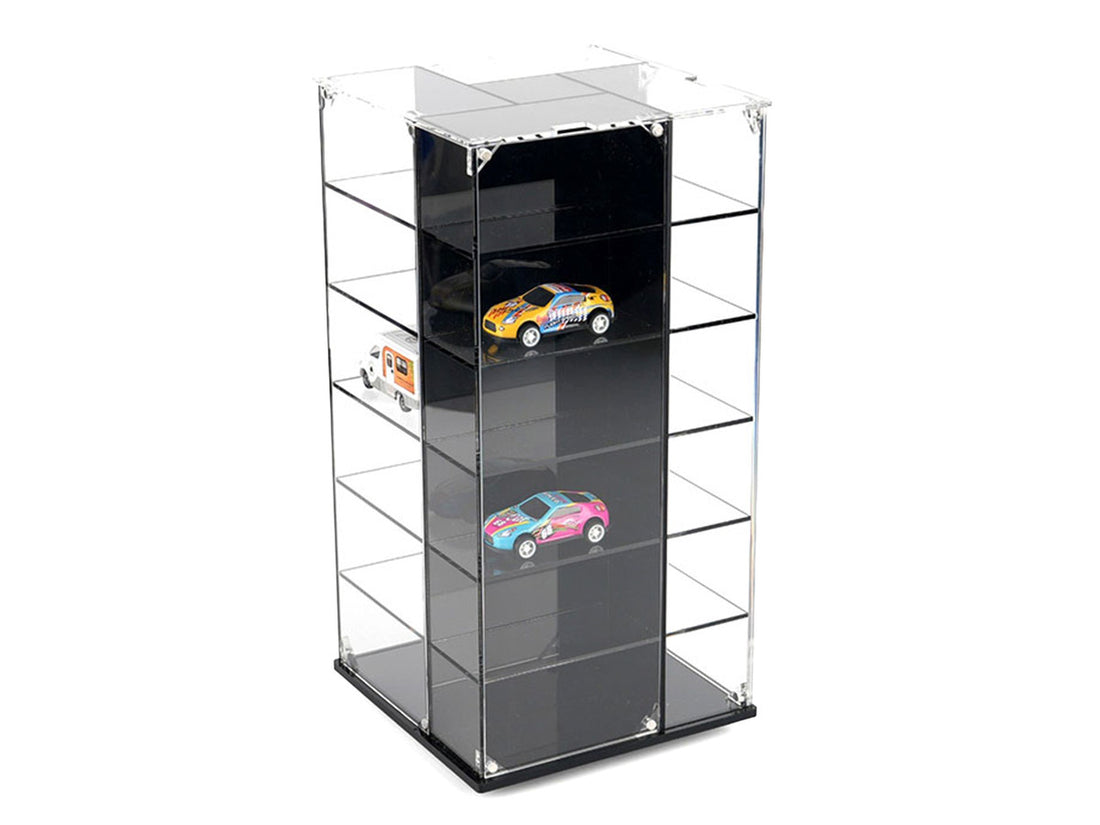 Acrylitower Showcase 24 Car Display Desktop Spinner with Cover "Mijo Exclusives" for 1/64 Scale Models